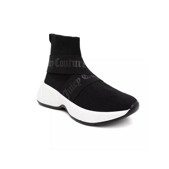 JUICY COUTURE Shoes - JUICY COUTURE Womens Black 1" Platform Straps Ariella Slip On Sneakers Shoes 7.5